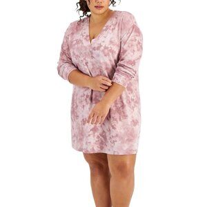 Jenni Women's Printed Long-Sleeve Sleep Shirt Purple sz. XL